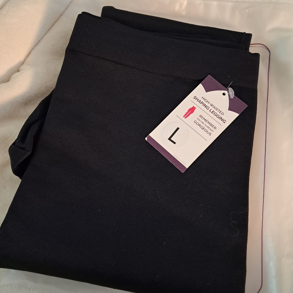Shapermint Empetua High-Waisted Black Leggings Size L